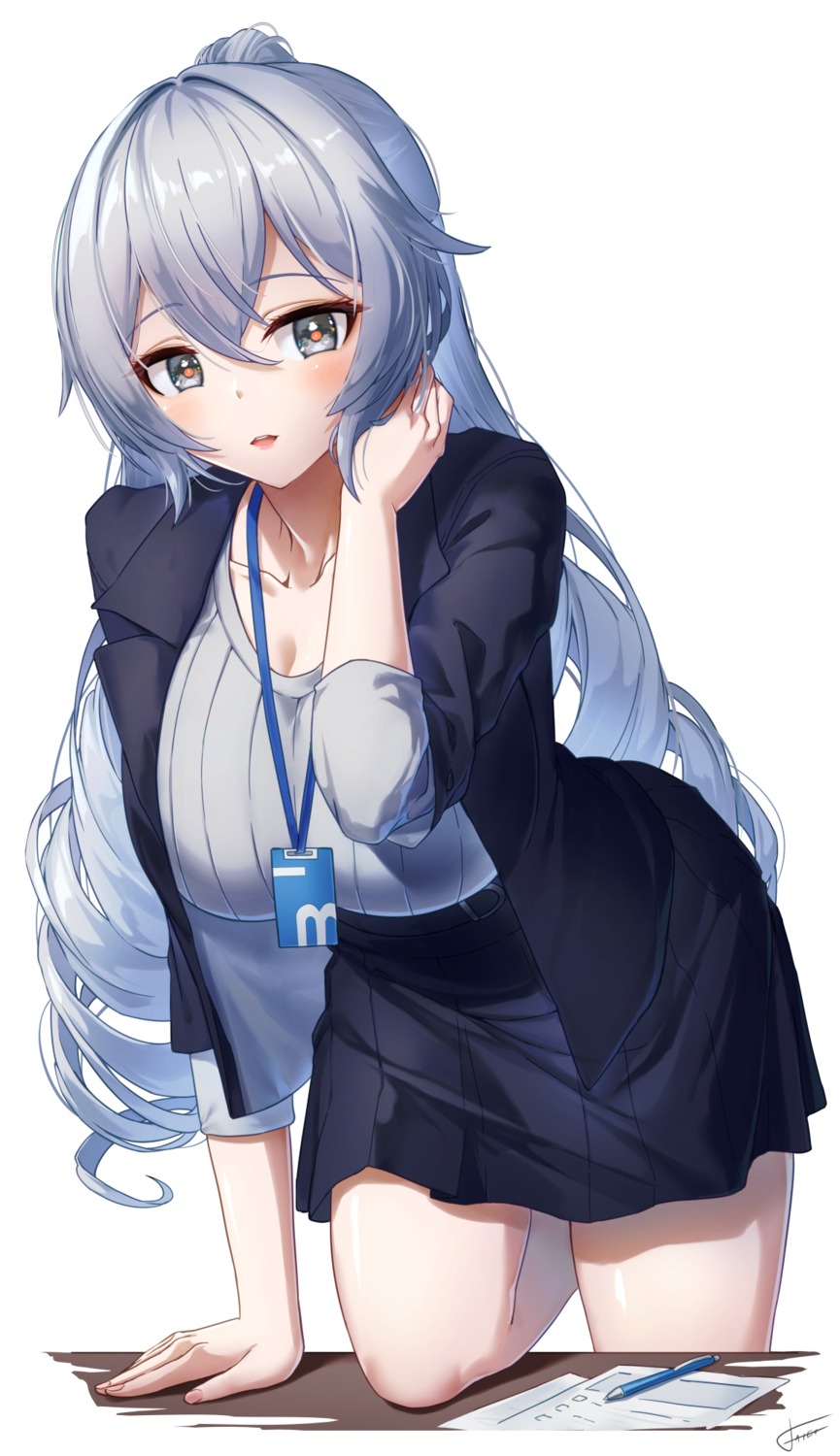 benghuai_xueyuan bronya_zaychik business_suit cleavage honkai_impact xfate