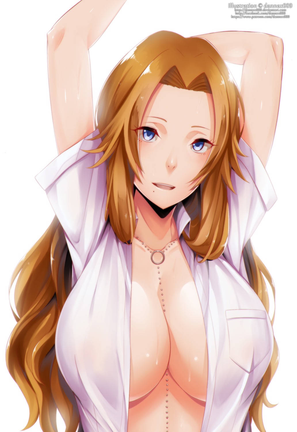 bleach cleavage dannex009 dress_shirt matsumoto_rangiku no_bra open_shirt