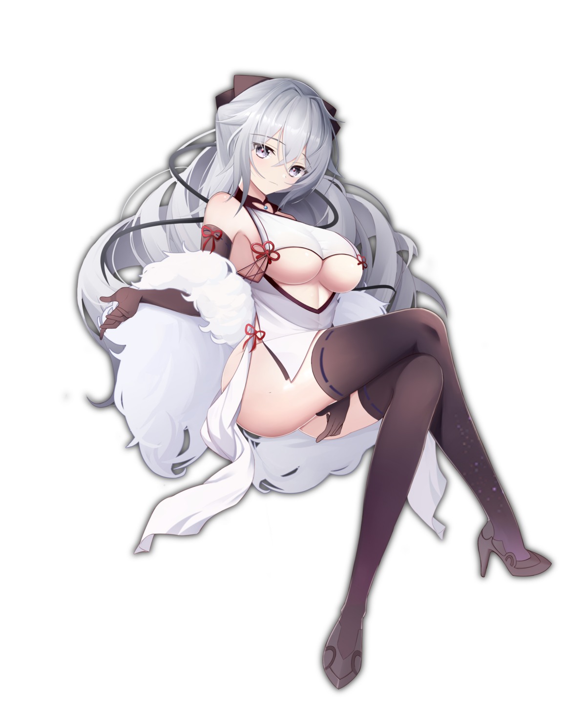 a_shui benghuai_xueyuan bronya_zaychik heels honkai_impact thighhighs