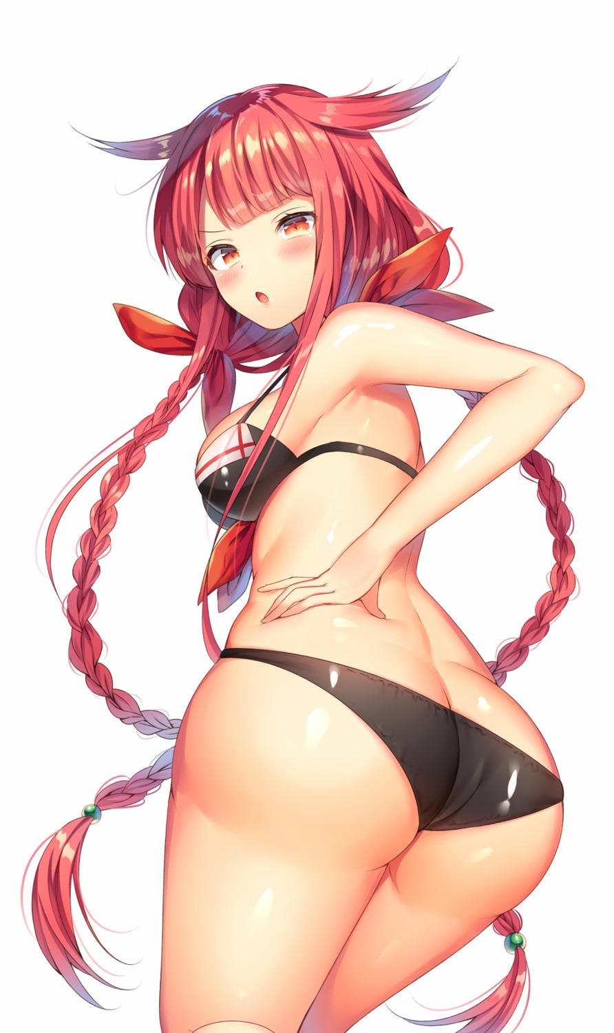 ass bikini kantai_collection kawakaze_(kancolle) ntk_7t5 swimsuits