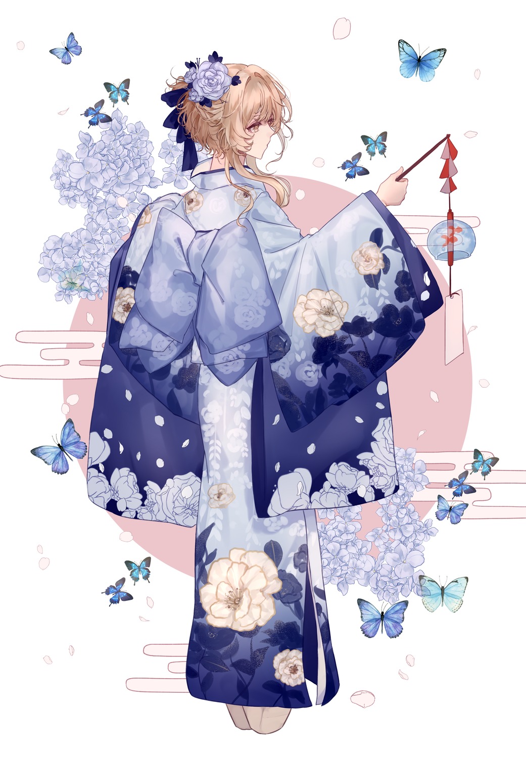 alyss genshin_impact kimono lumine