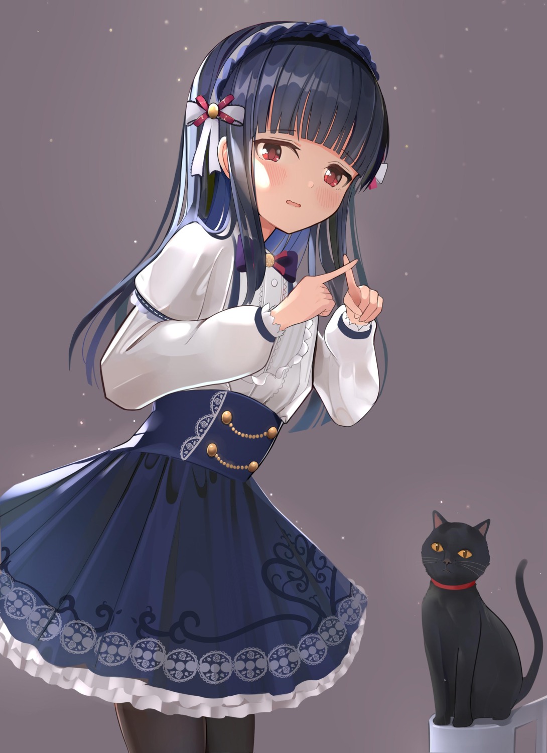 dress gothic_lolita lolita_fashion neko pantyhose pjkka sajou_yukimi the_idolm@ster the_idolm@ster_cinderella_girls the_idolm@ster_cinderella_girls_u149