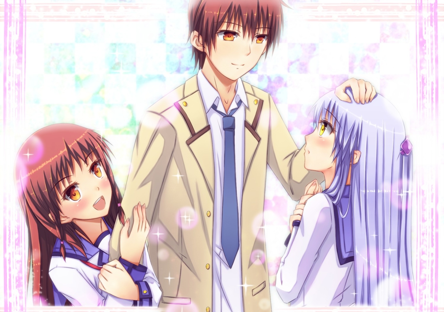 angel_beats! otonashi_hatsune otonashi_yuzuru seifuku swordsouls tachibana_kanade