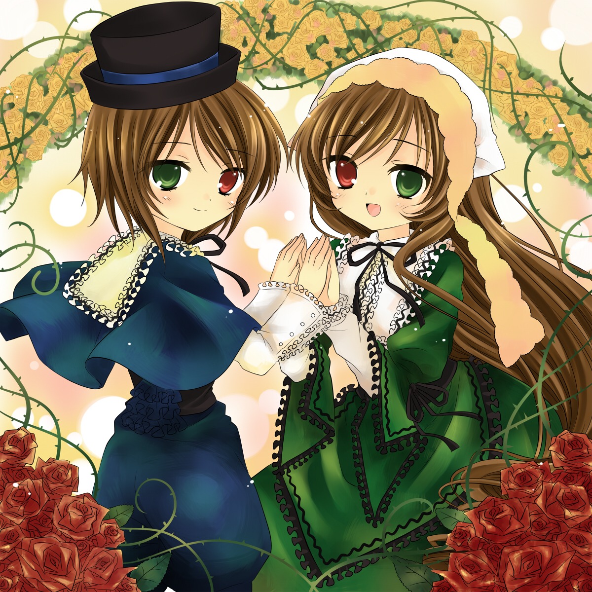 hanabana_tsubomi heterochromia lolita_fashion rozen_maiden souseiseki suiseiseki