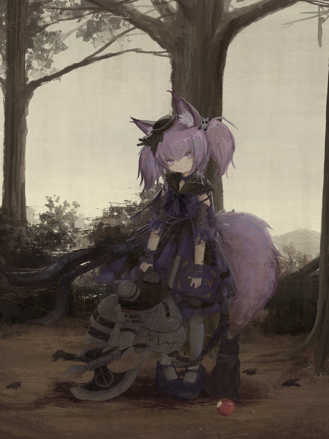 animal_ears dress gothic_lolita lolita_fashion mani_tamlyn weapon