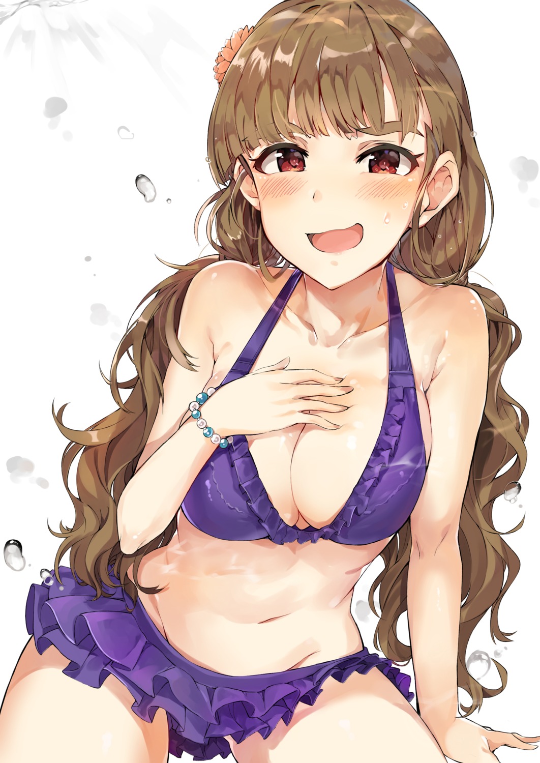 bikini breast_hold cleavage kamiya_nao swimsuits the_idolm@ster the_idolm@ster_cinderella_girls tuxedo_de_cat