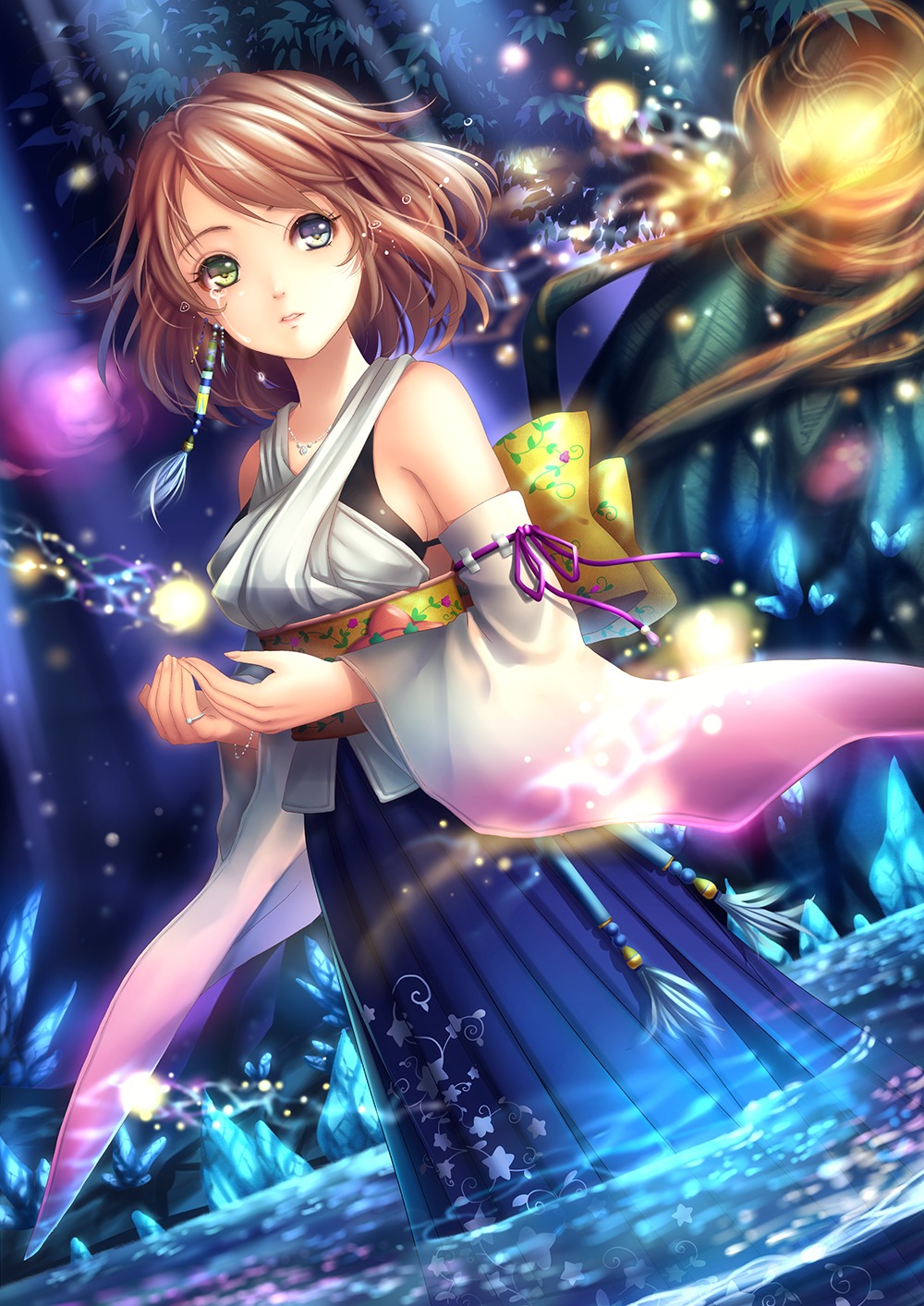 final_fantasy final_fantasy_x heterochromia miko tidsean yuna