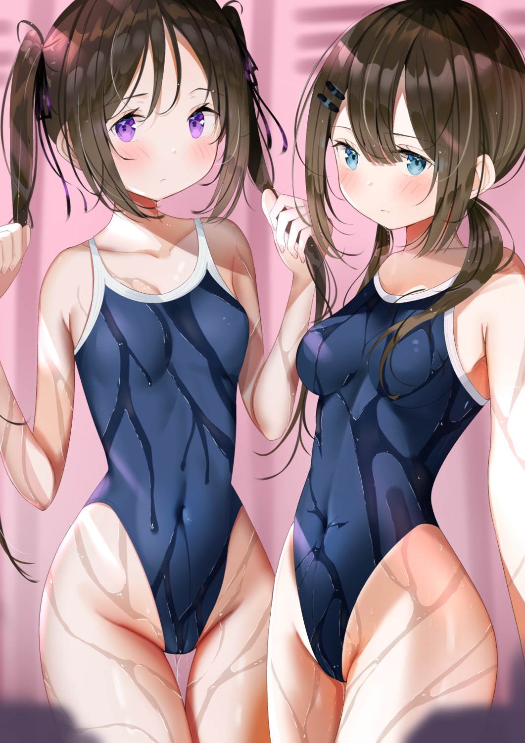 loli sakura_yuu_(hzjy8485) school_swimsuit swimsuits wet