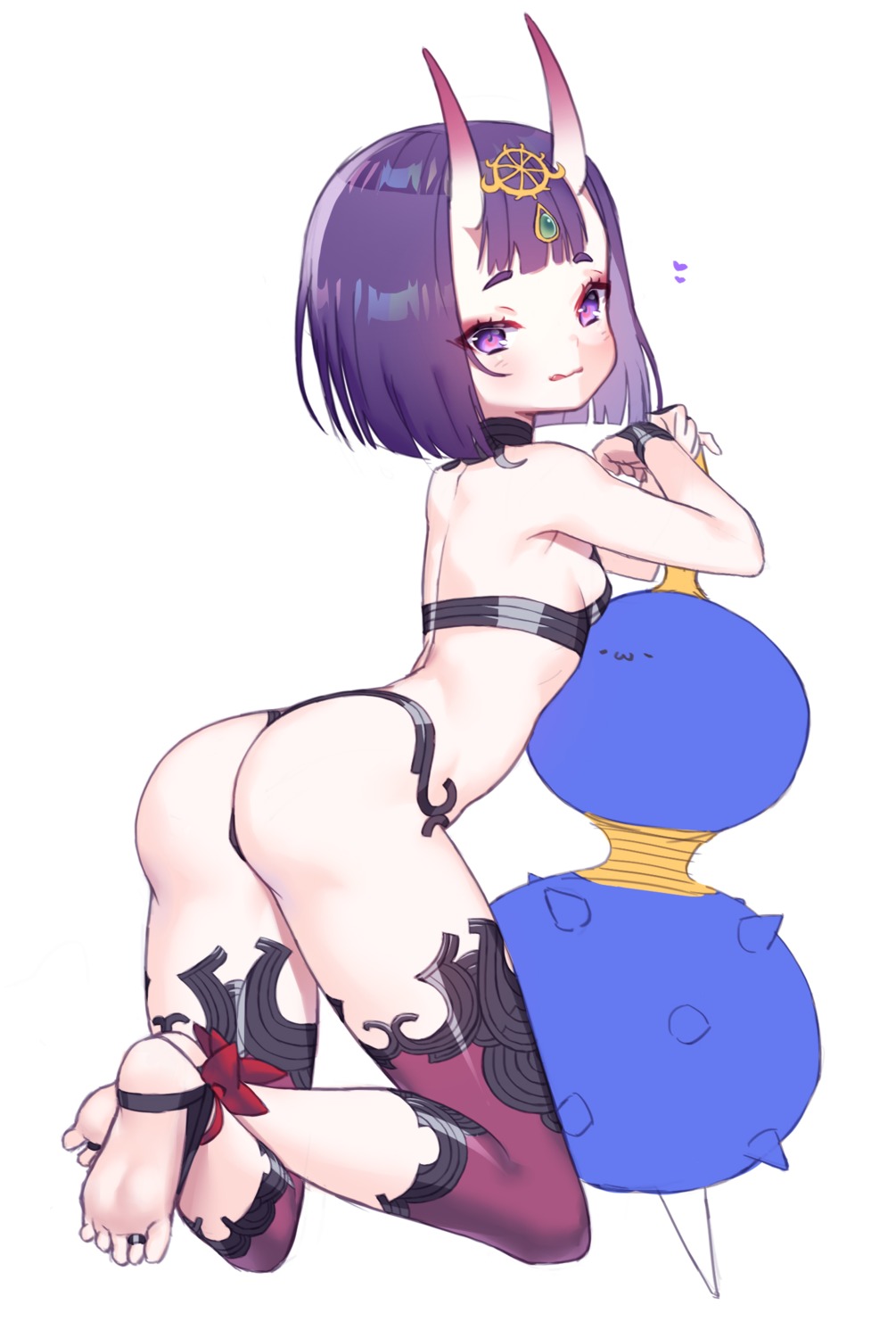 ass bra fate/grand_order feet gimt horns pantsu shuten_douji_(fate/grand_order) thighhighs thong