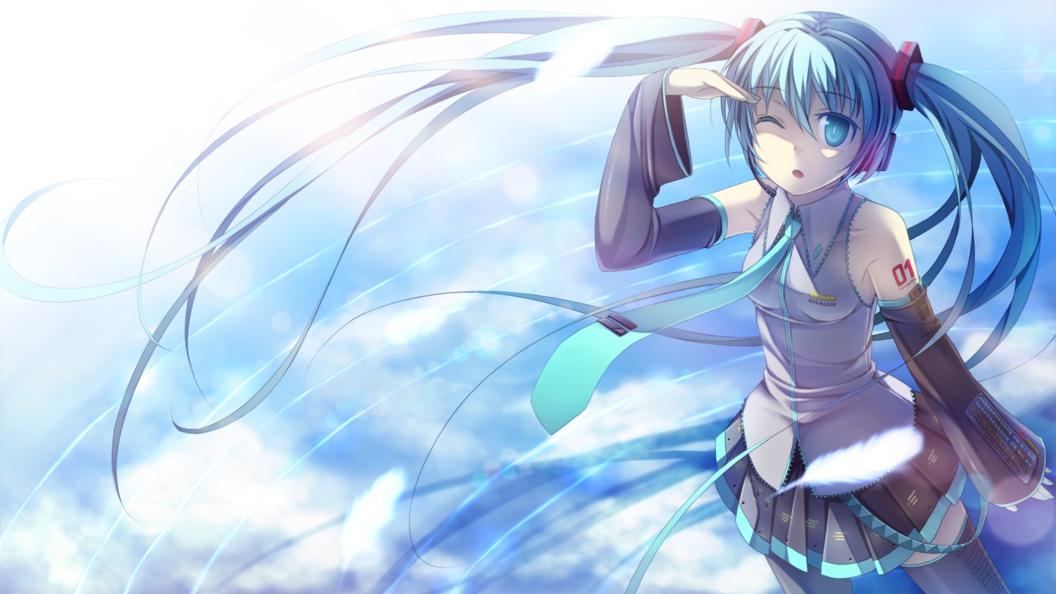 namaru (summer dandy) vocaloid hatsune miku headphones wallpaper ...