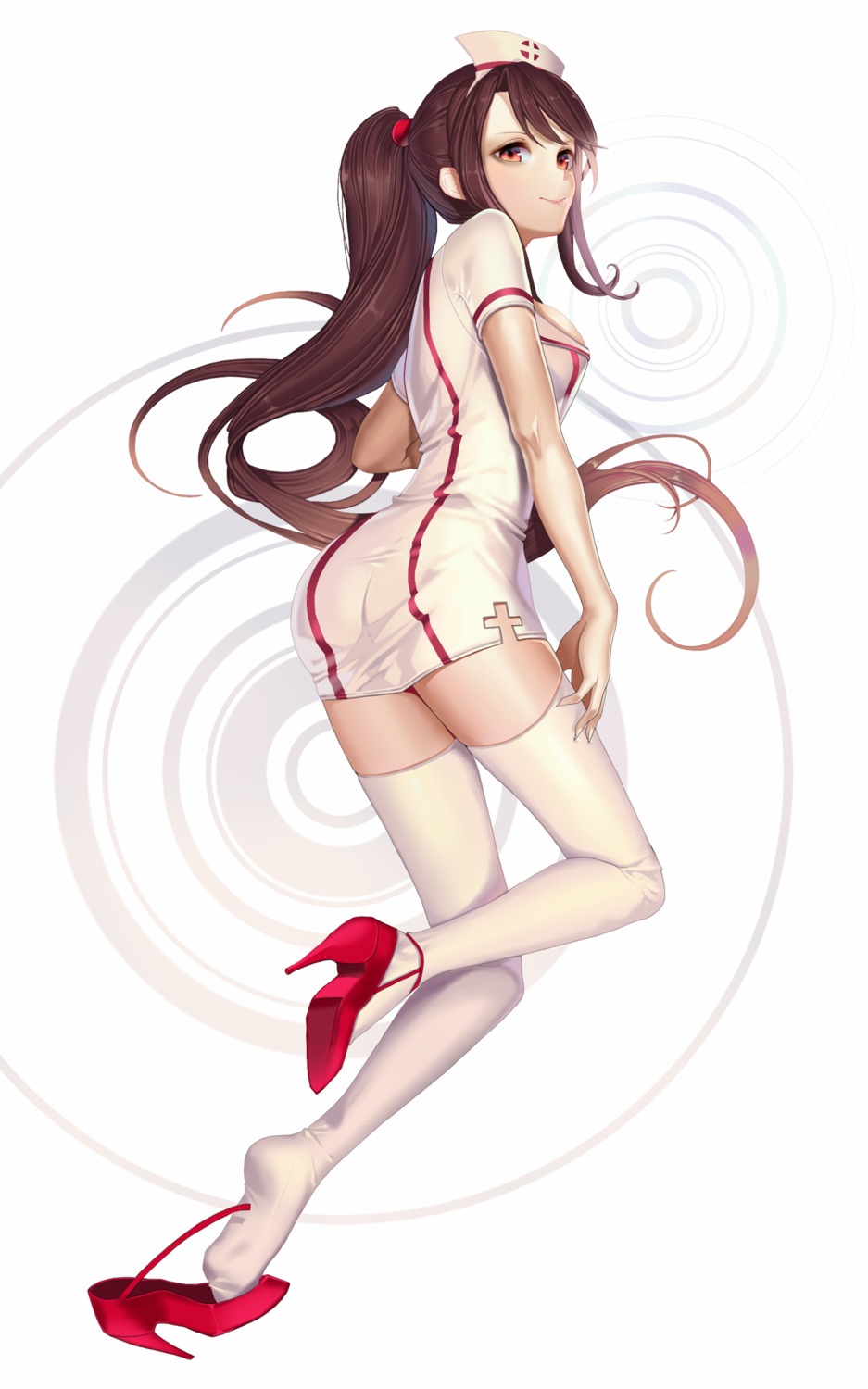 akali ass heels league_of_legends nurse thighhighs torano