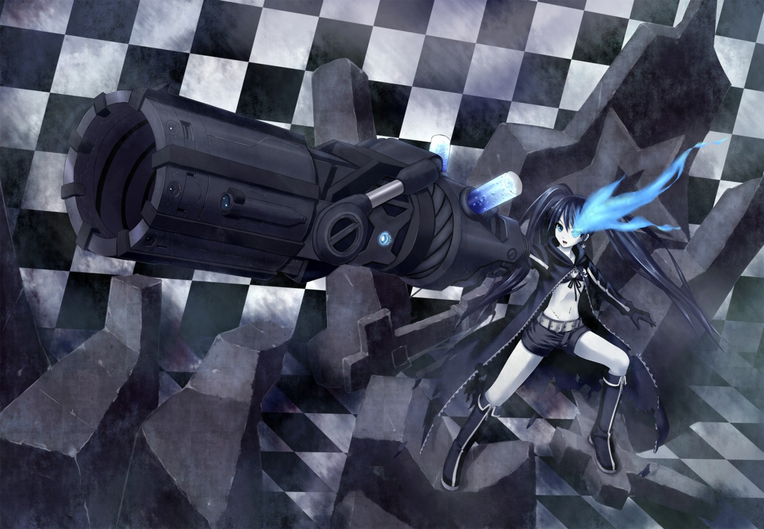 black_rock_shooter black_rock_shooter_(character) vocaloid yanphoenix