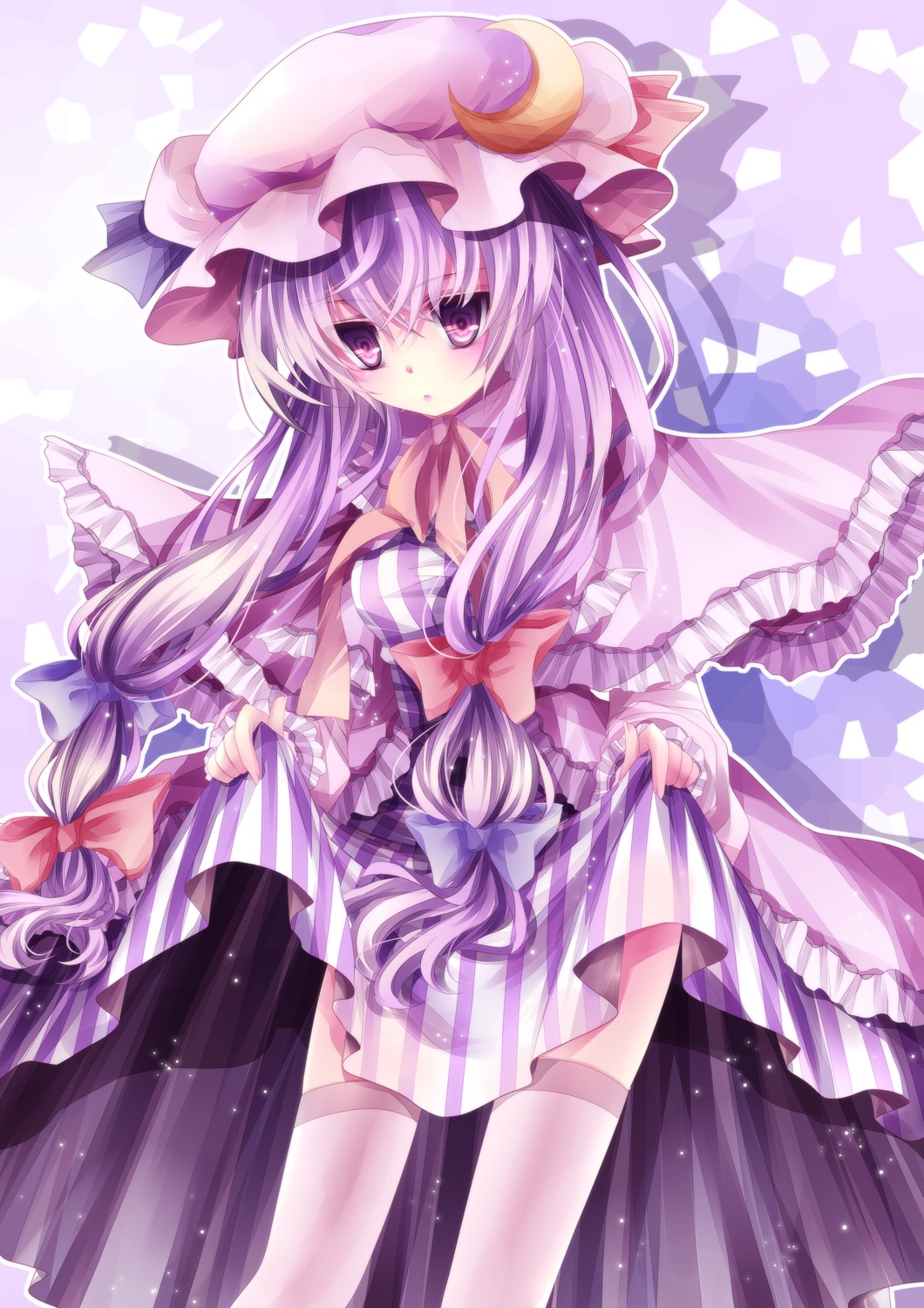 mikazuki_sara patchouli_knowledge thighhighs touhou