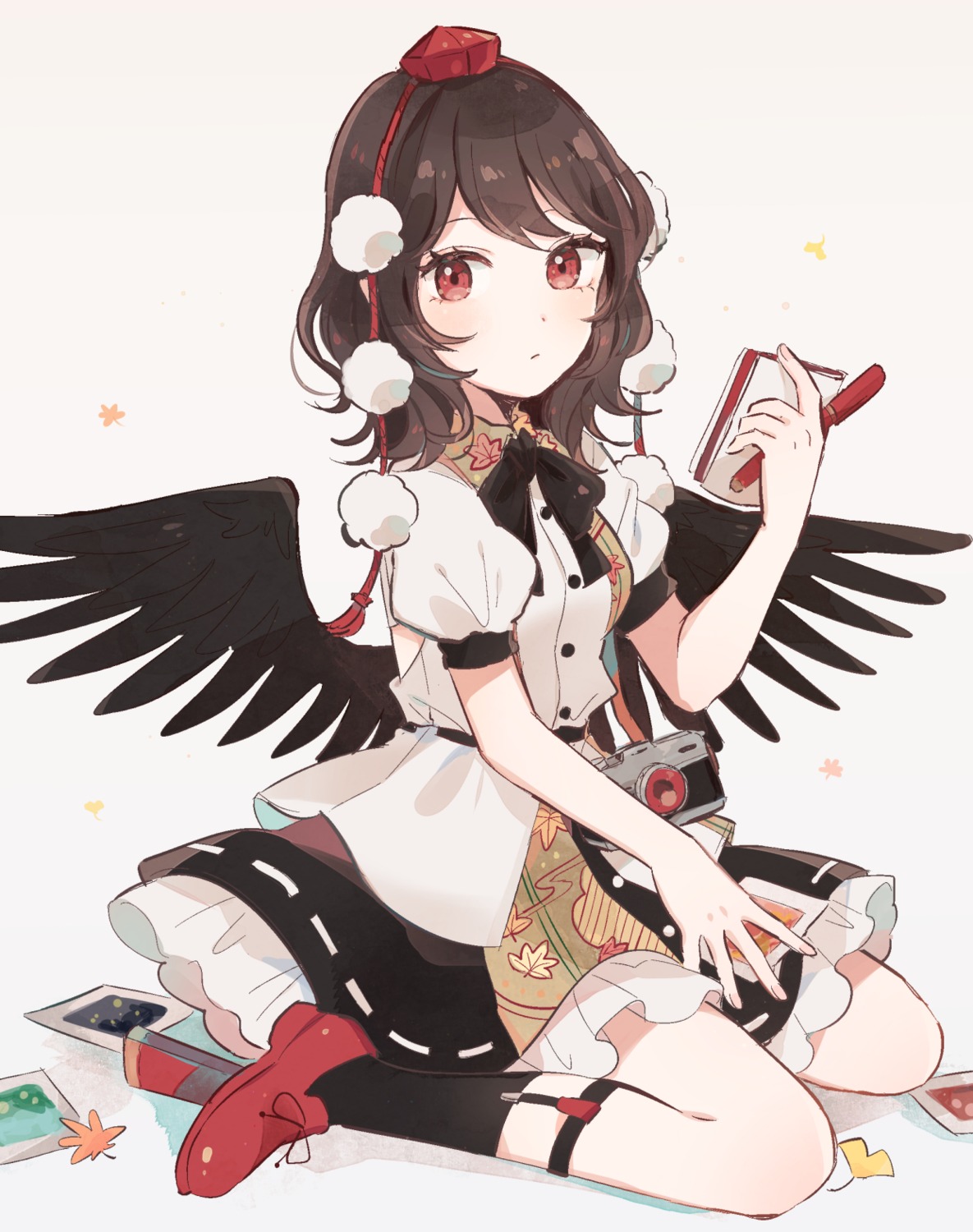 mozukuzu_(manukedori) pointy_ears shameimaru_aya touhou wings