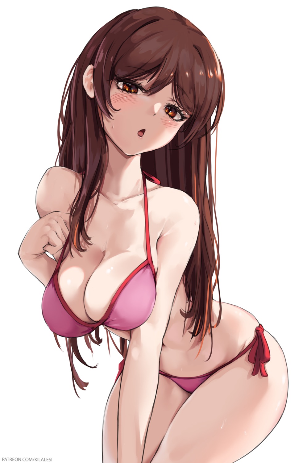 bikini breast_hold cleavage ichinose_chizuru kanojo_okarishimasu kilalesi swimsuits