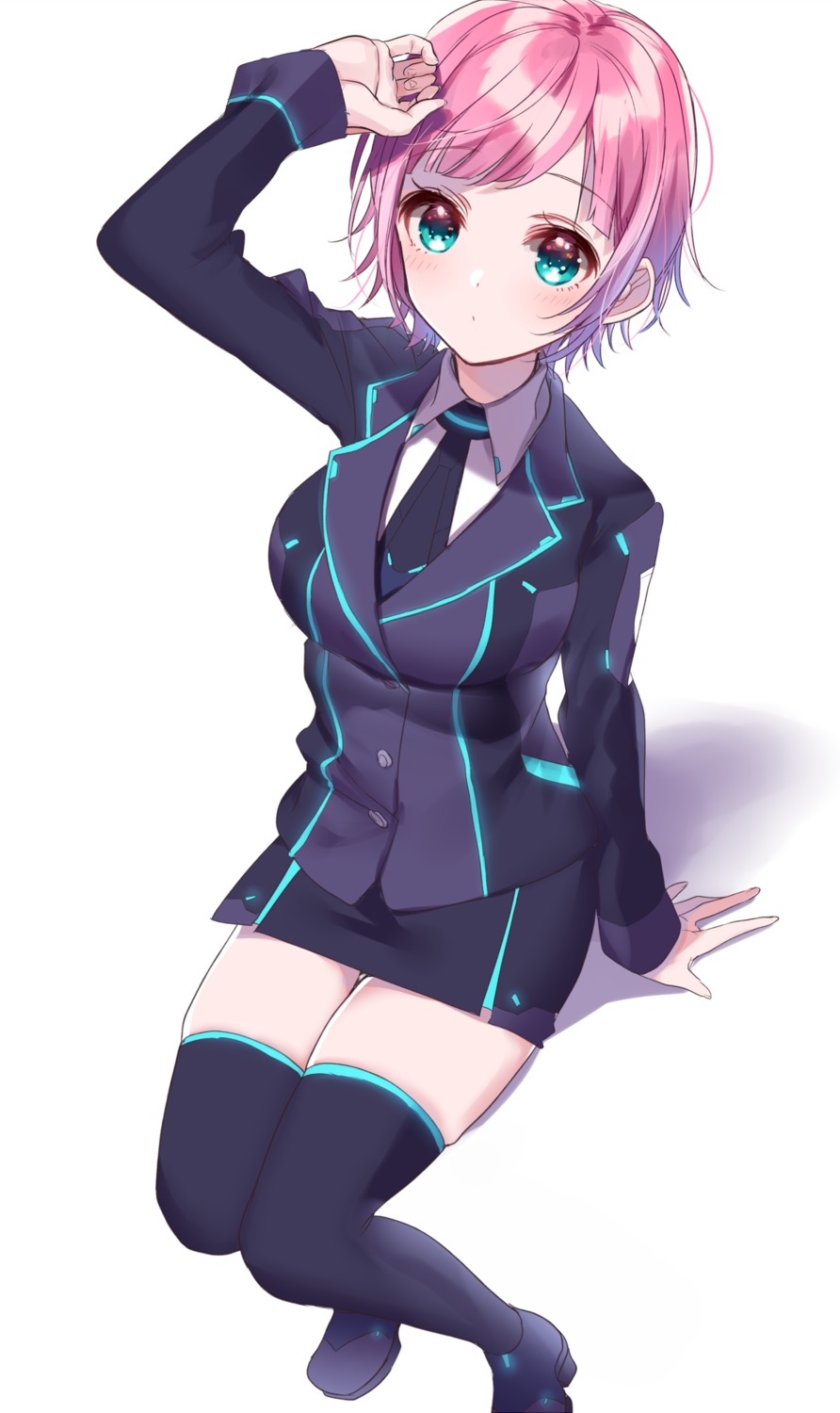 heels misumi nijisanji thighhighs uniform yuuhi_riri