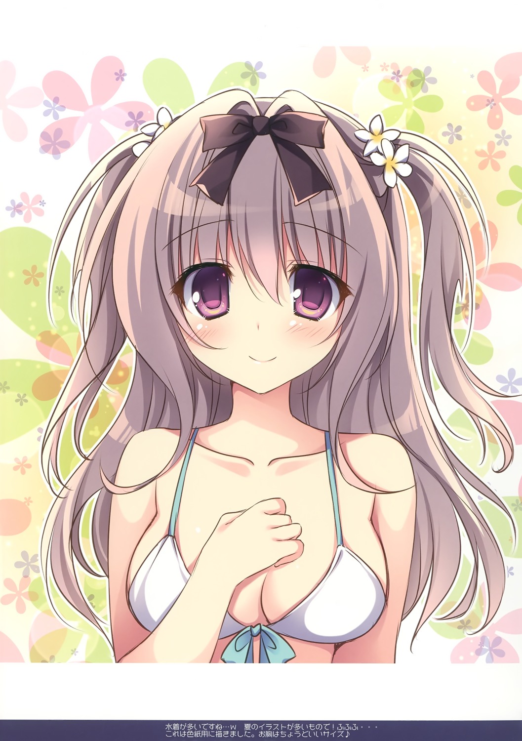 bikini_top breast_hold cleavage matsurija nanaroba_hana swimsuits