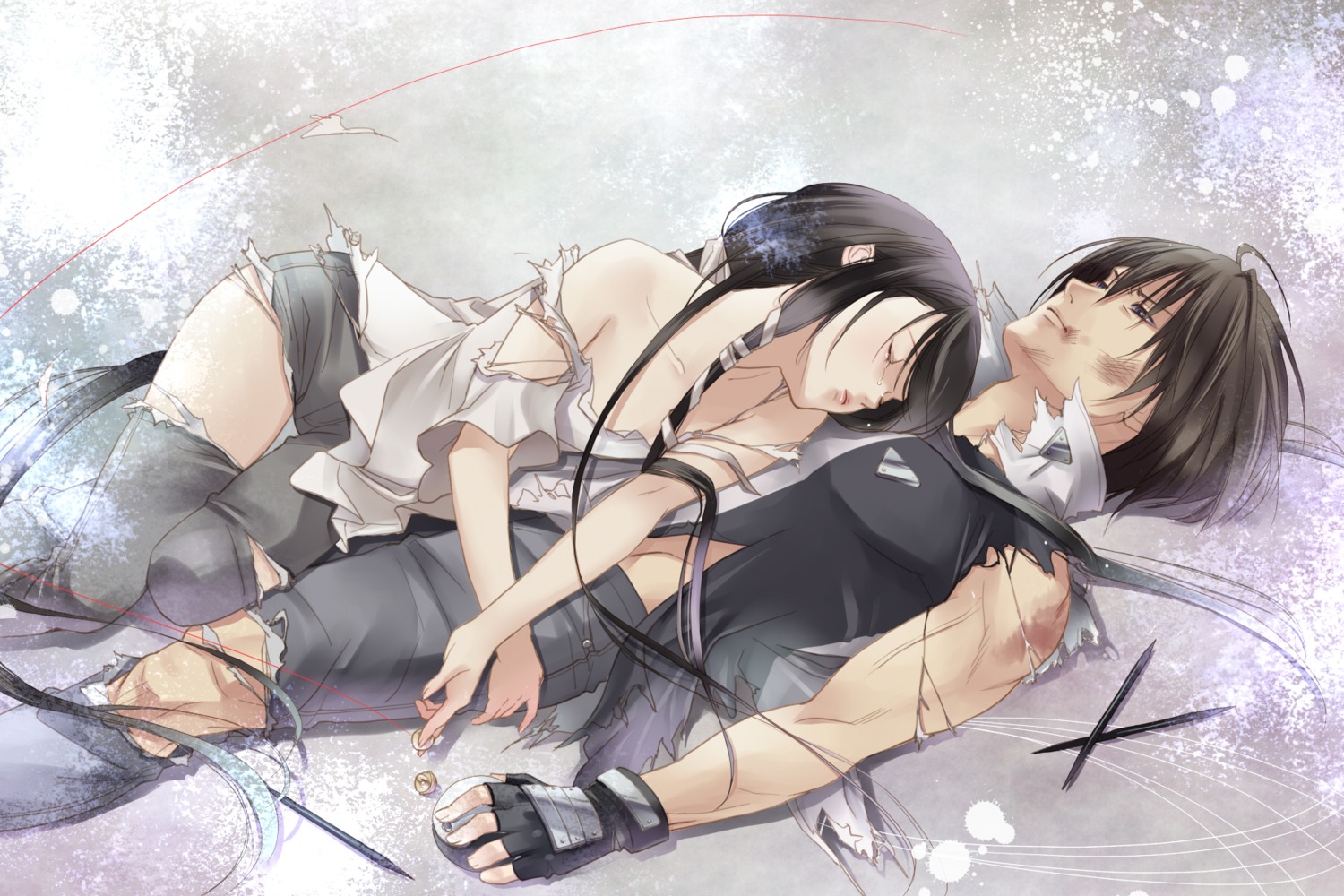 fuuchouin_kazuki get_backers kakei_juubei papillon10 torn_clothes trap