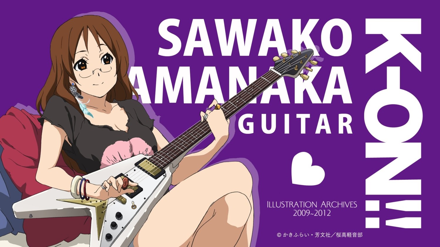 guitar k-on! megane wallpaper yamada_naoko yamanaka_sawako