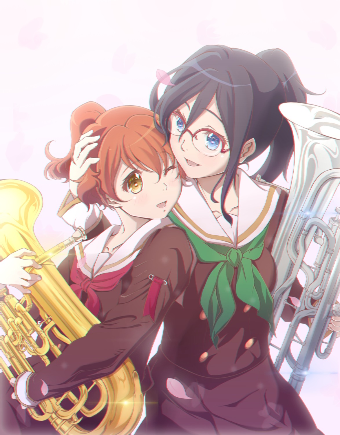 dls0814 hibike!_euphonium megane oumae_kumiko seifuku tanaka_asuka