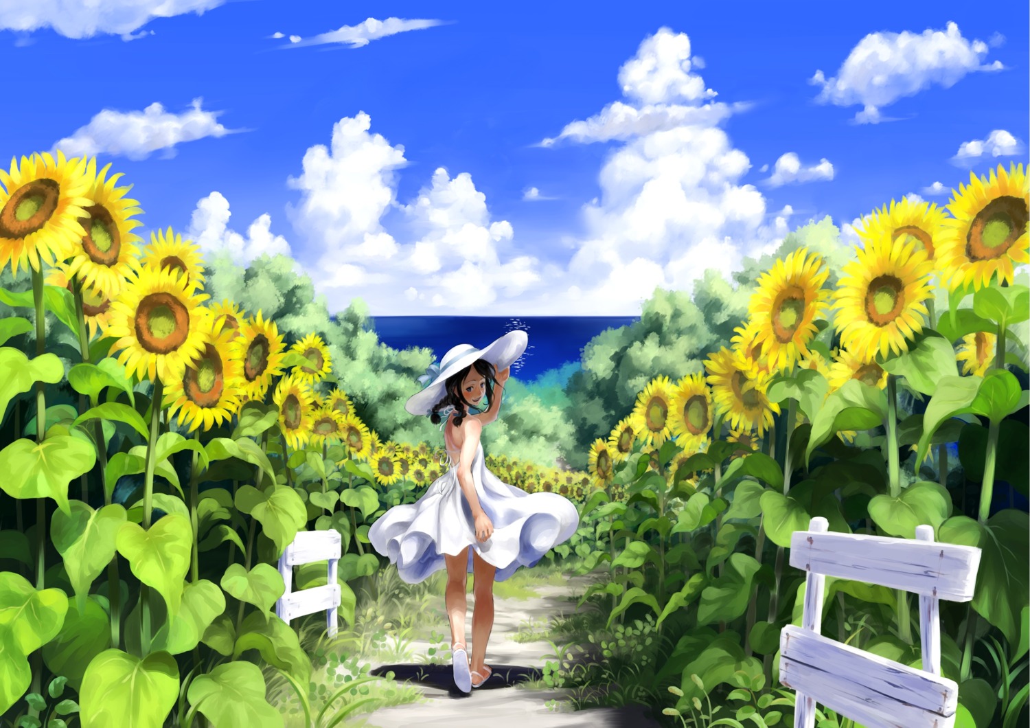 dress imaoka landscape summer_dress