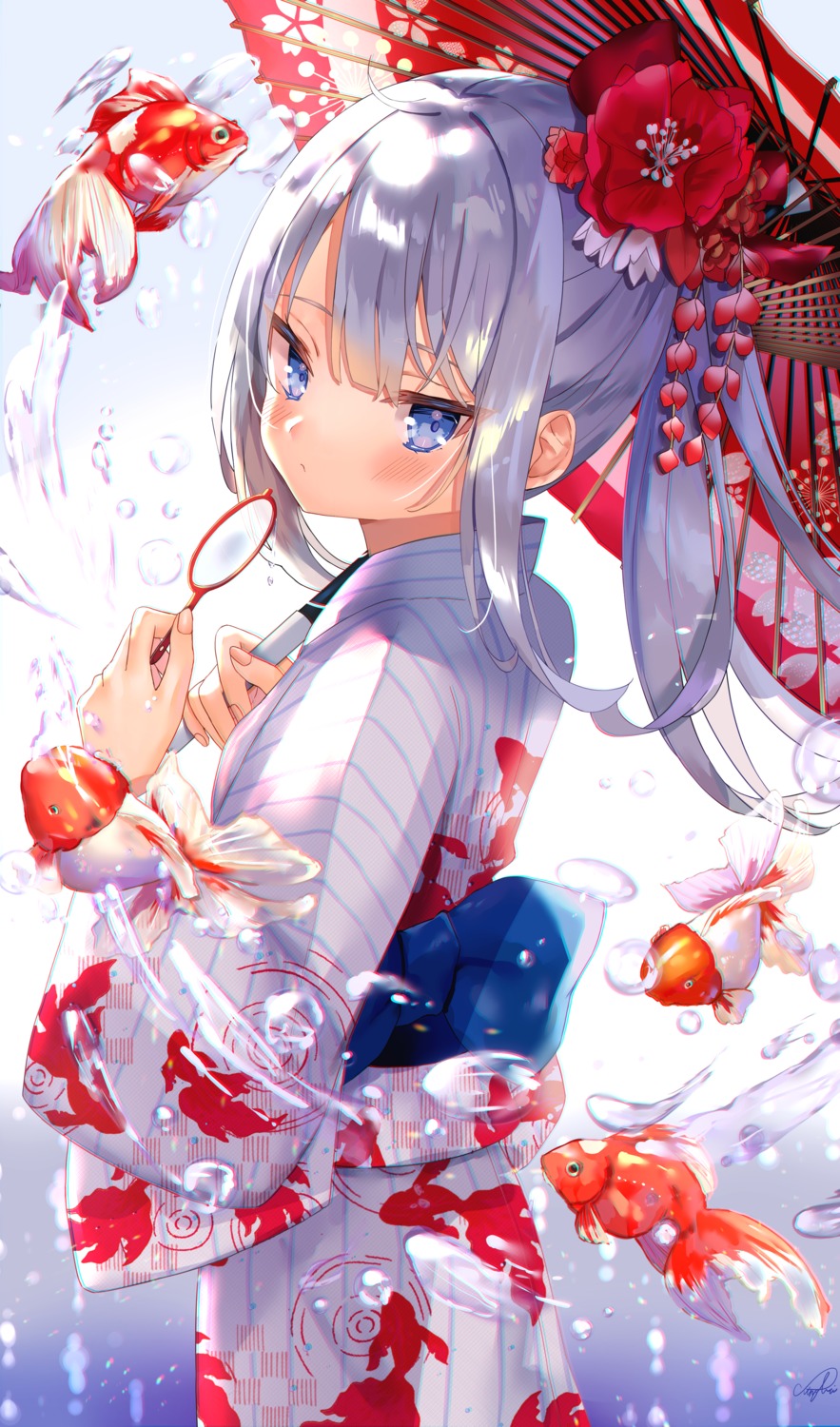 sinobi_illust umbrella yukata