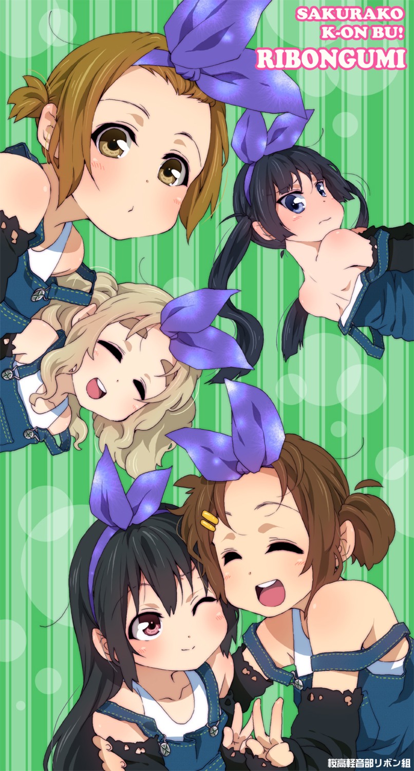 akiyama_mio hirasawa_yui k-on! kotobuki_tsumugi nakano_azusa overalls ringo78 tainaka_ritsu