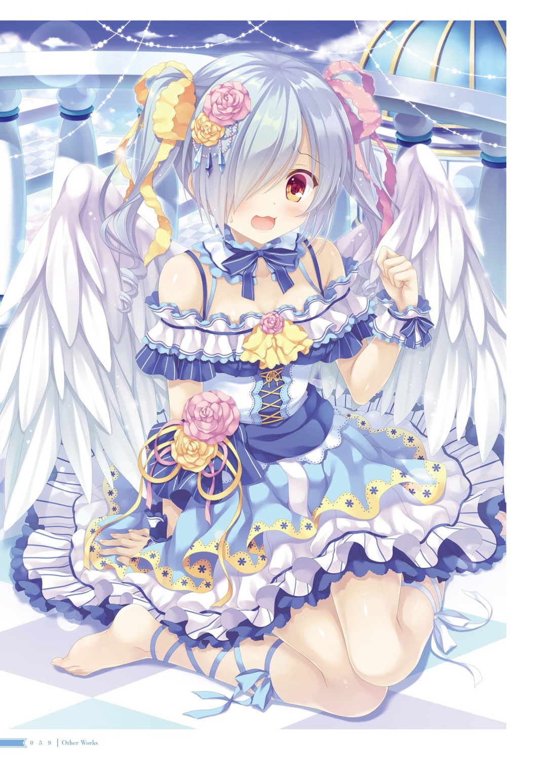 dress love_live! love_live!_school_idol_festival takano_yuki tanaka_sachiko_(love_live!) wings