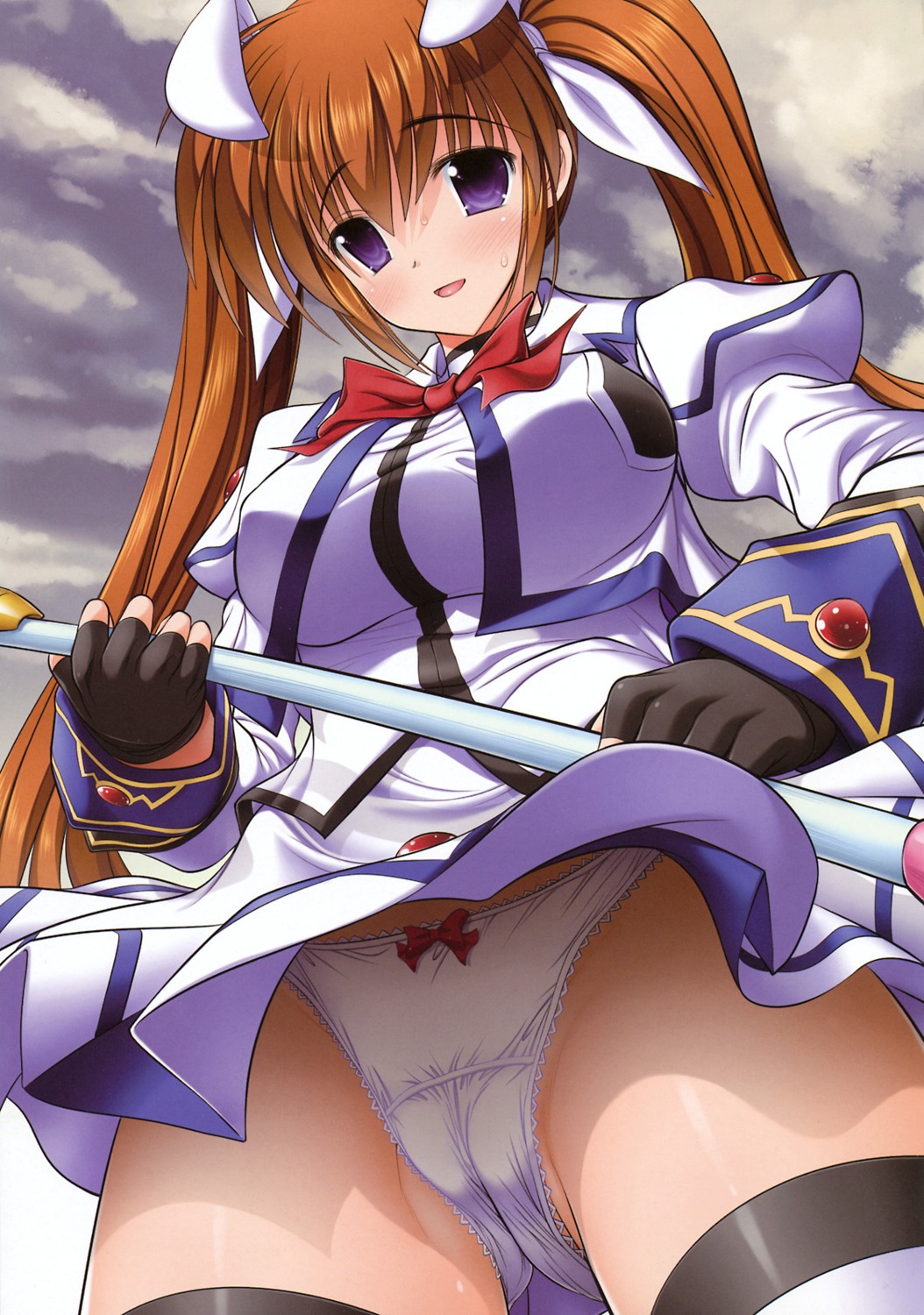 cameltoe mahou_shoujo_lyrical_nanoha mahou_shoujo_lyrical_nanoha_strikers pantsu raidon studio_huan takamachi_nanoha