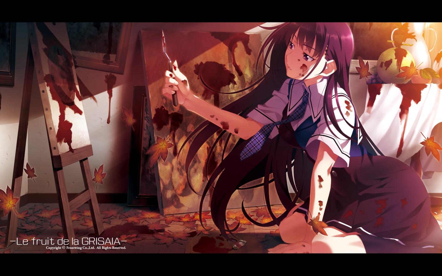 front_wing grisaia grisaia_no_kajitsu sakaki_yumiko seifuku wallpaper watanabe_akio