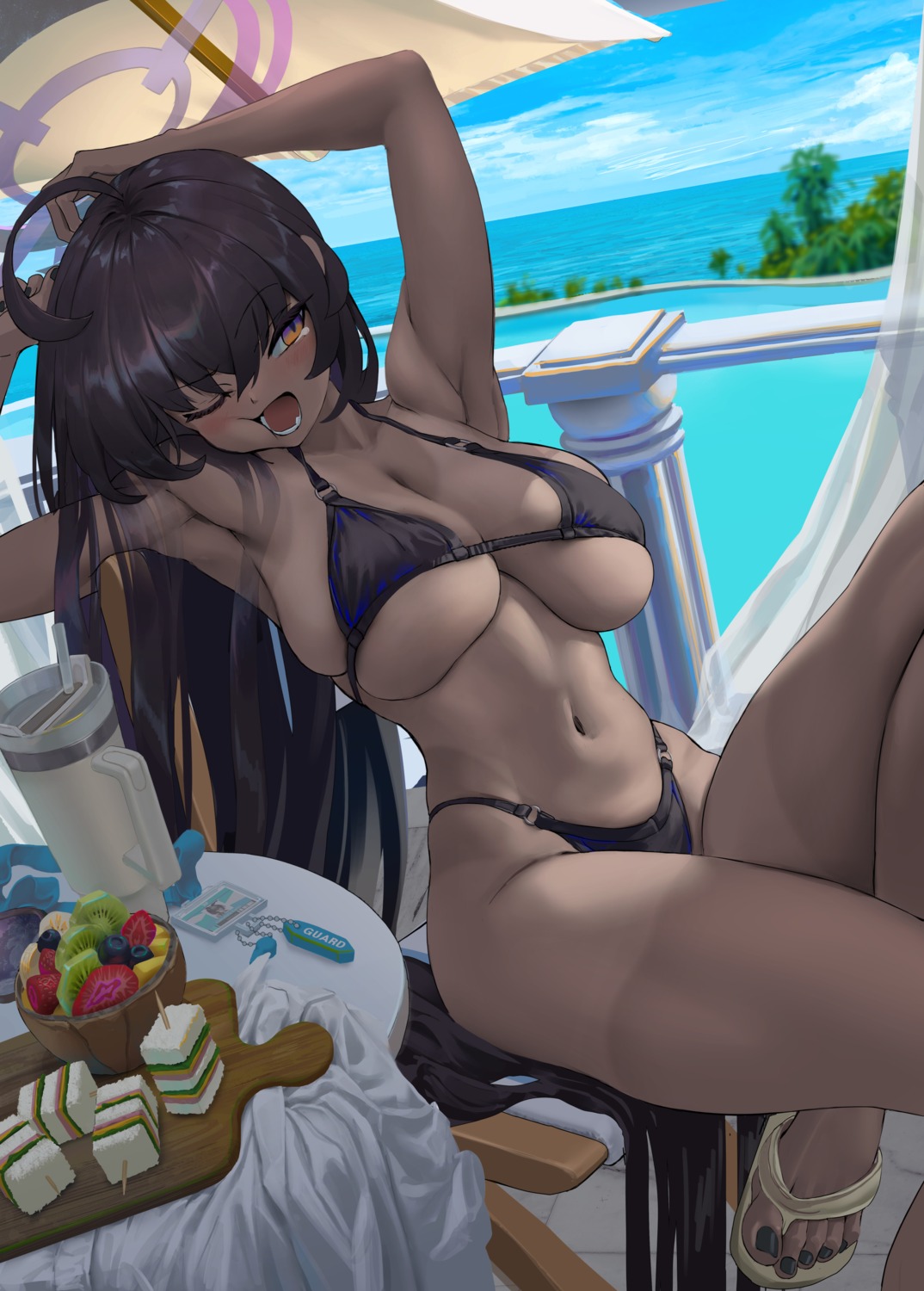 b-pang bikini blue_archive halo kakudate_karin swimsuits