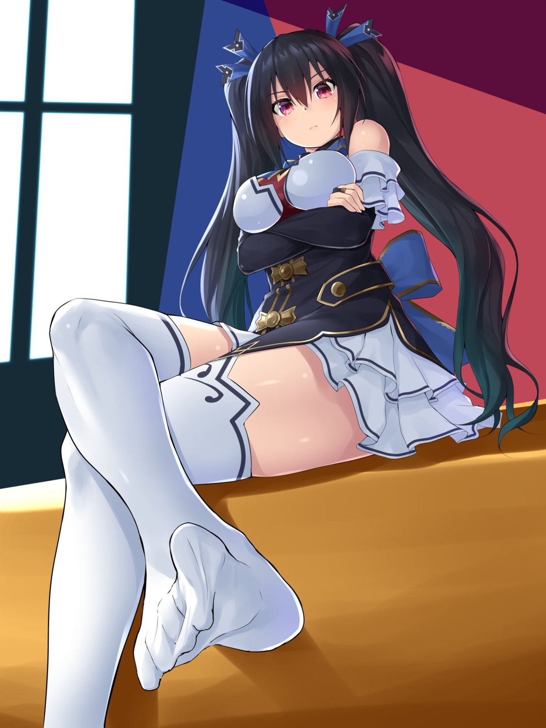 choujigen_game_neptune feet noire oekakizuki thighhighs