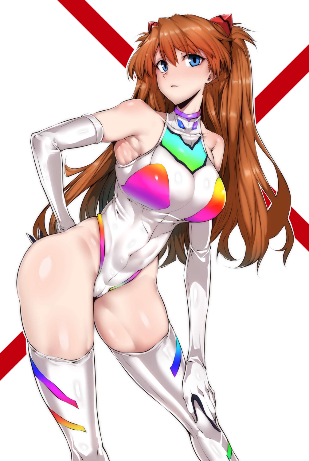 gggg leotard neon_genesis_evangelion souryuu_asuka_langley thighhighs