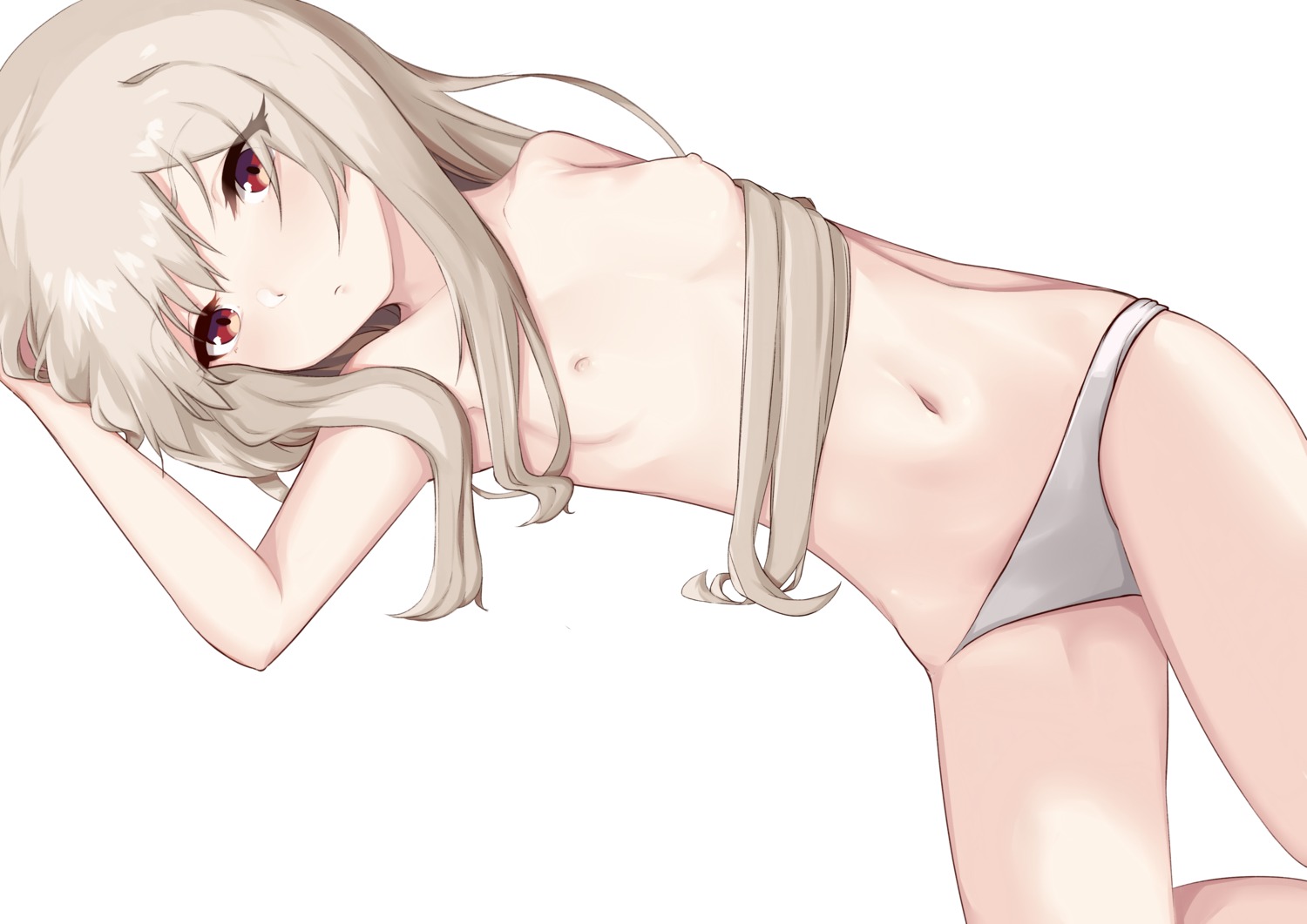 fate/kaleid_liner_prisma_illya fate/stay_night illyasviel_von_einzbern loli nipples pantsu pear_sauce topless