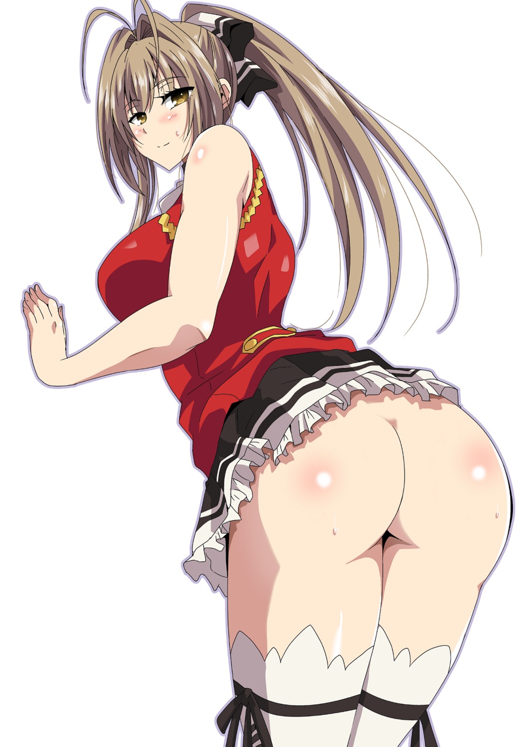 amagi_brilliant_park ass hera_(artist) nopan sento_isuzu thighhighs