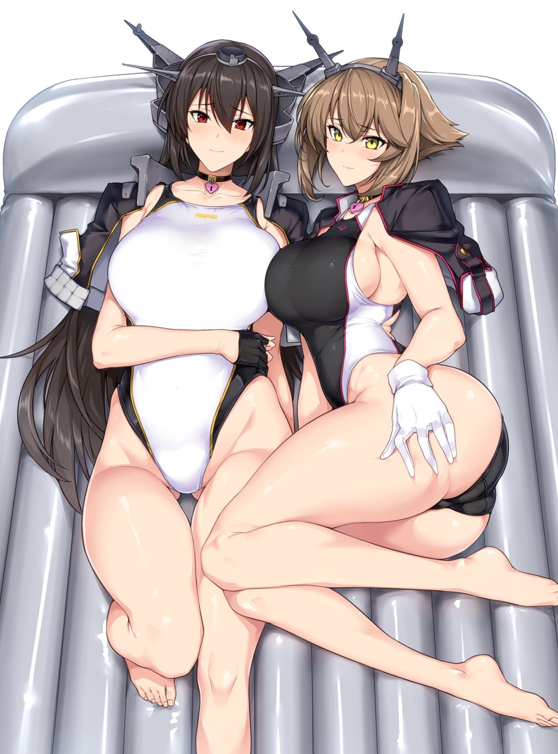 ass halcon kantai_collection mutsu_(kancolle) nagato_(kancolle) swimsuits