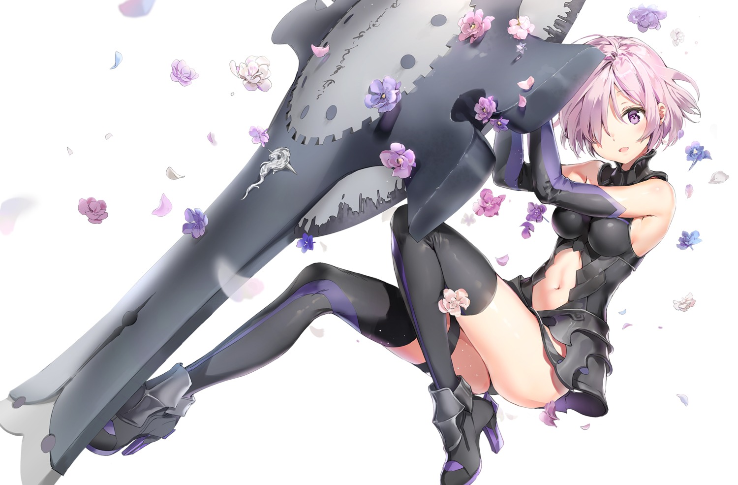 anmi armor fate/grand_order heels mash_kyrielight thighhighs