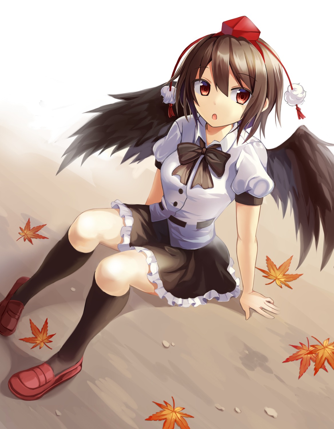 seifuku shameimaru_aya touhou wings yuusa