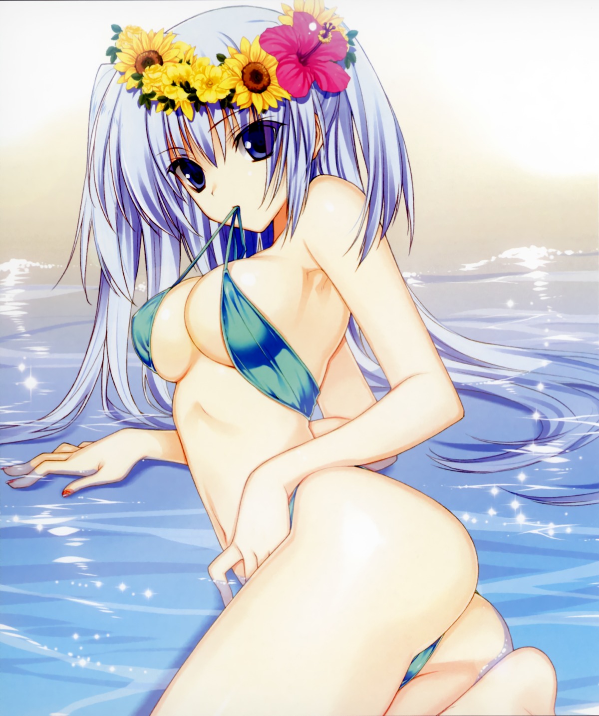 ass bikini cleavage erect_nipples feet heart-work suzuhira_hiro swimsuits