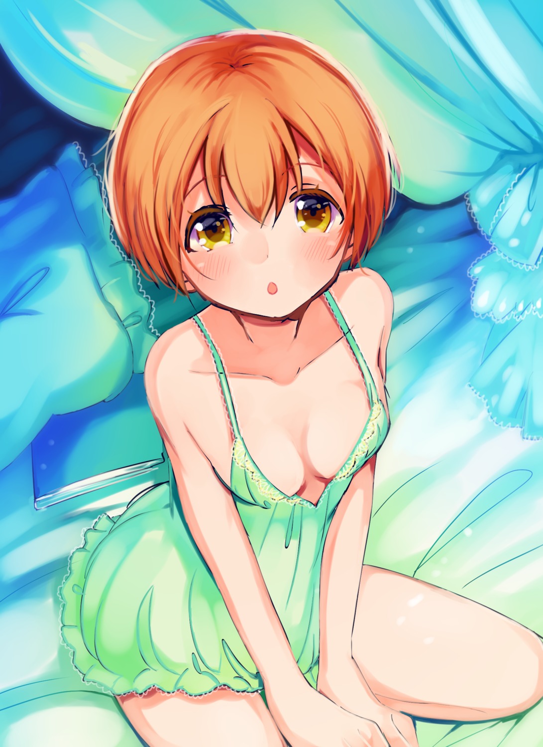 dress hoshizora_rin lingerie love_live! love_live!_(series) nijuunanayo no_bra