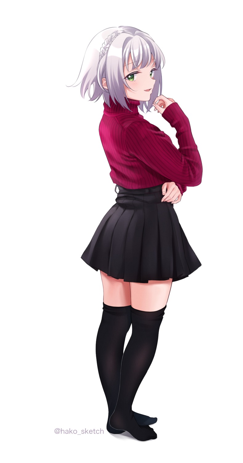 hololive shirogane_noel sweater tagme thighhighs