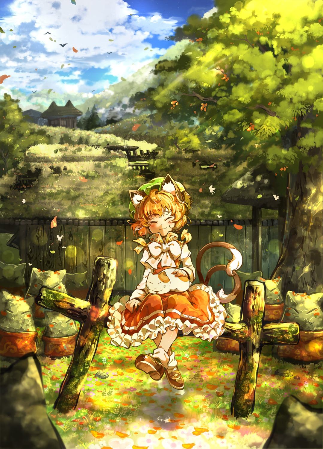 animal_ears chen ikeda_p-rou tail touhou