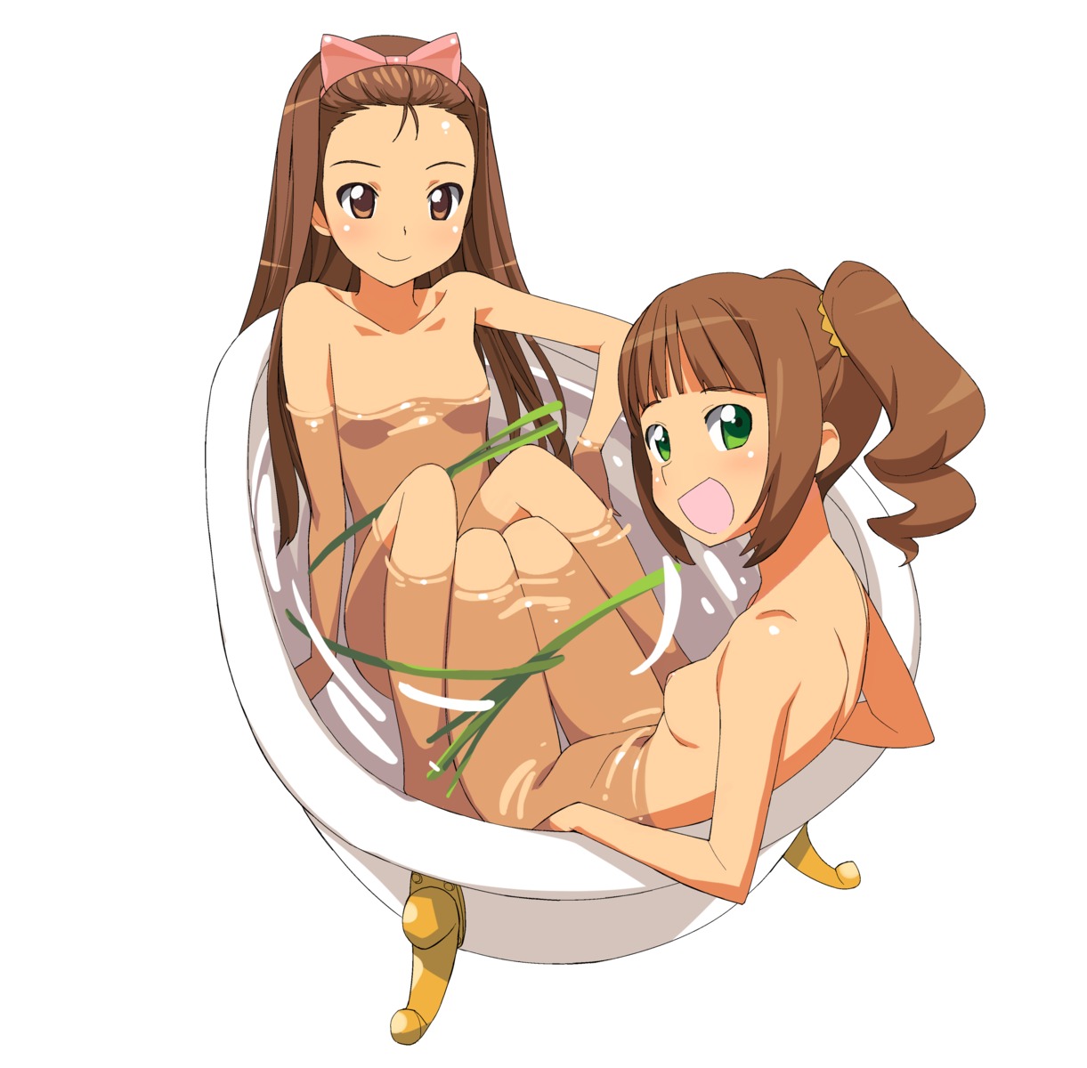 a1 bathing initial-g loli minase_iori naked nipples takatsuki_yayoi the_idolm@ster wet