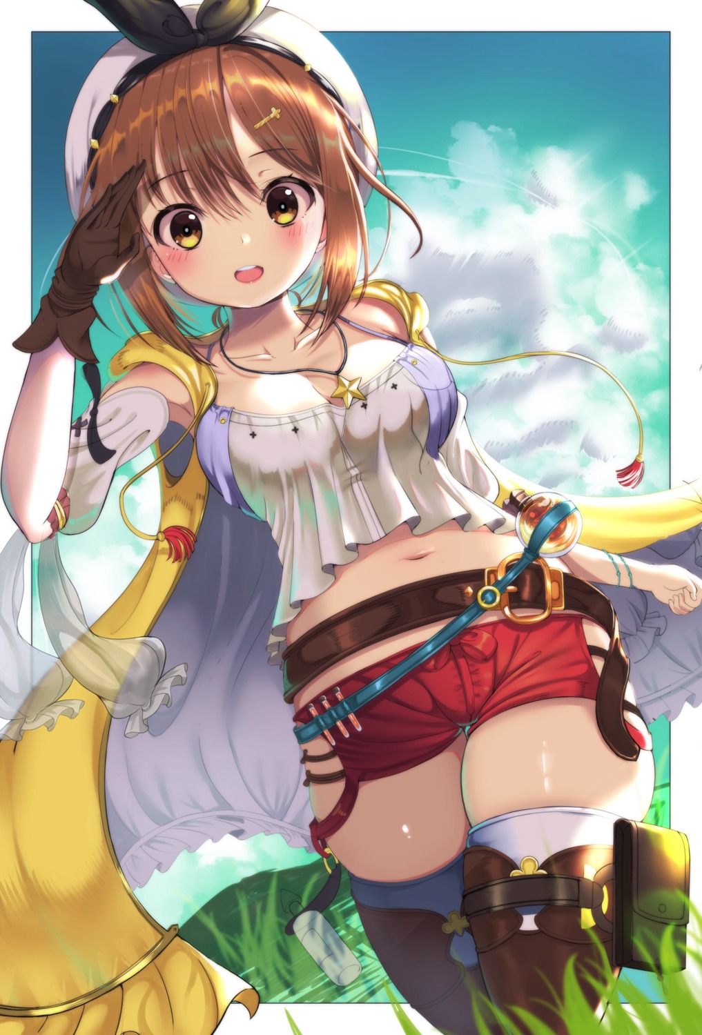 atelier atelier_ryza azumi_(mocha) cleavage garter reisalin_stout thighhighs