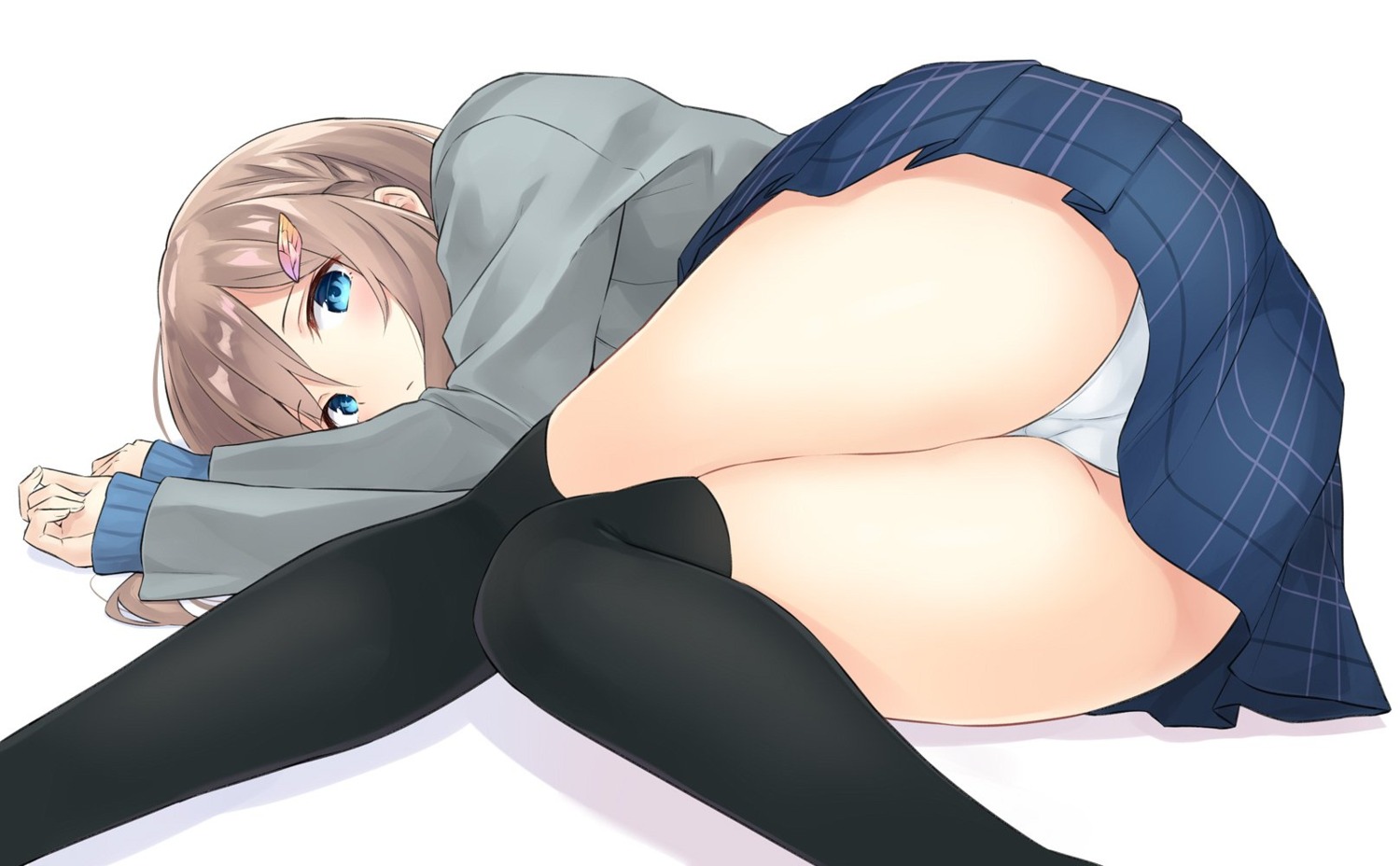 ass azuuru pantsu seifuku thighhighs