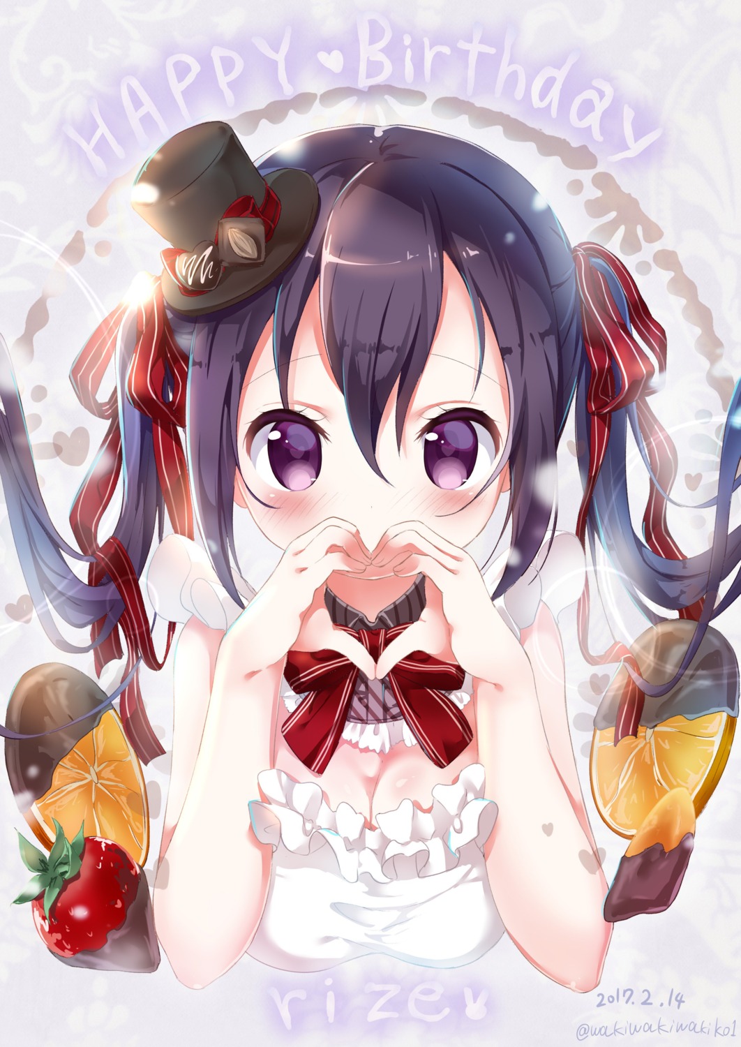 cleavage gochuumon_wa_usagi_desu_ka? tedeza_rize valentine waki_(pixiv2609622)