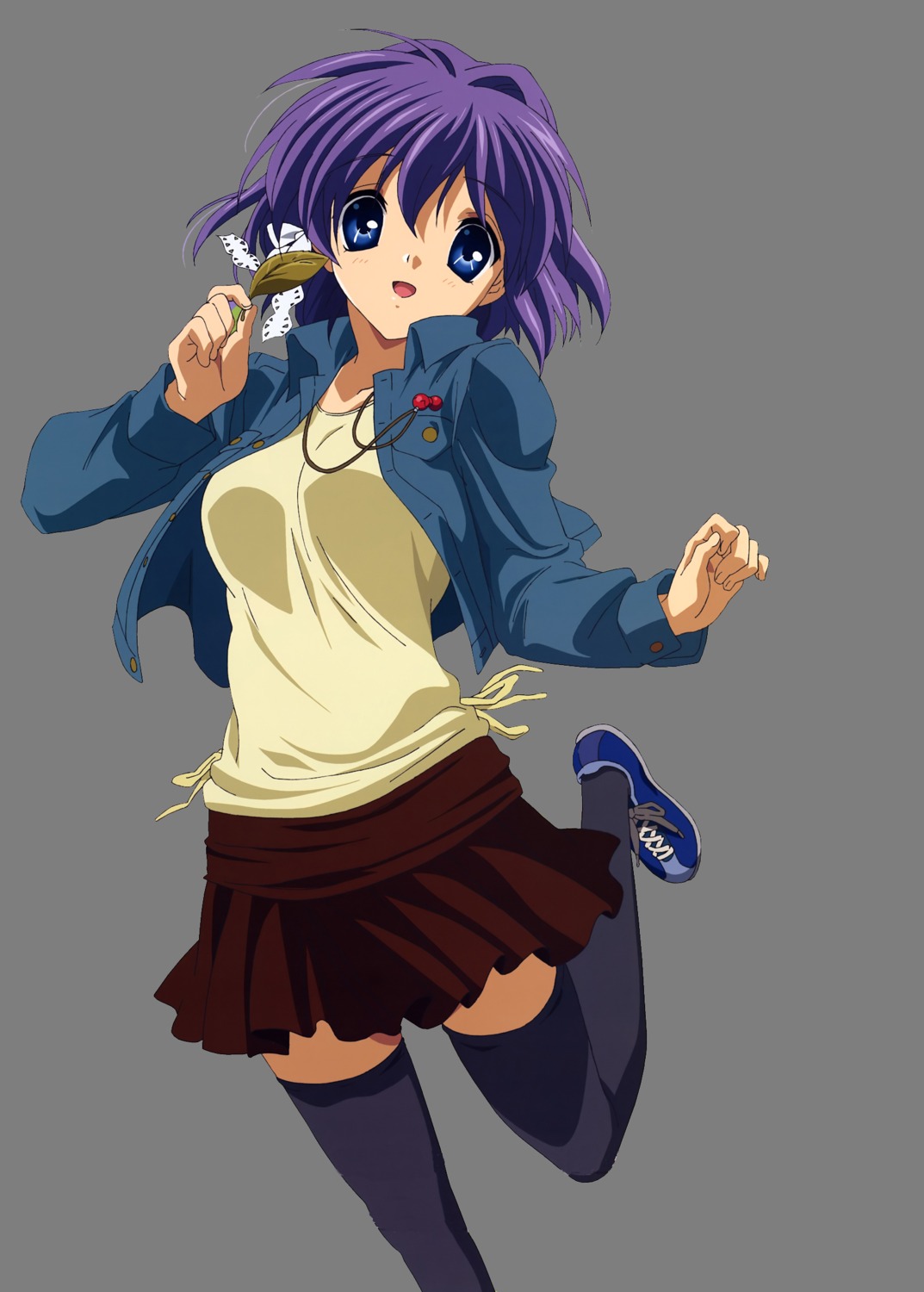 clannad fujibayashi_ryou thighhighs transparent_png