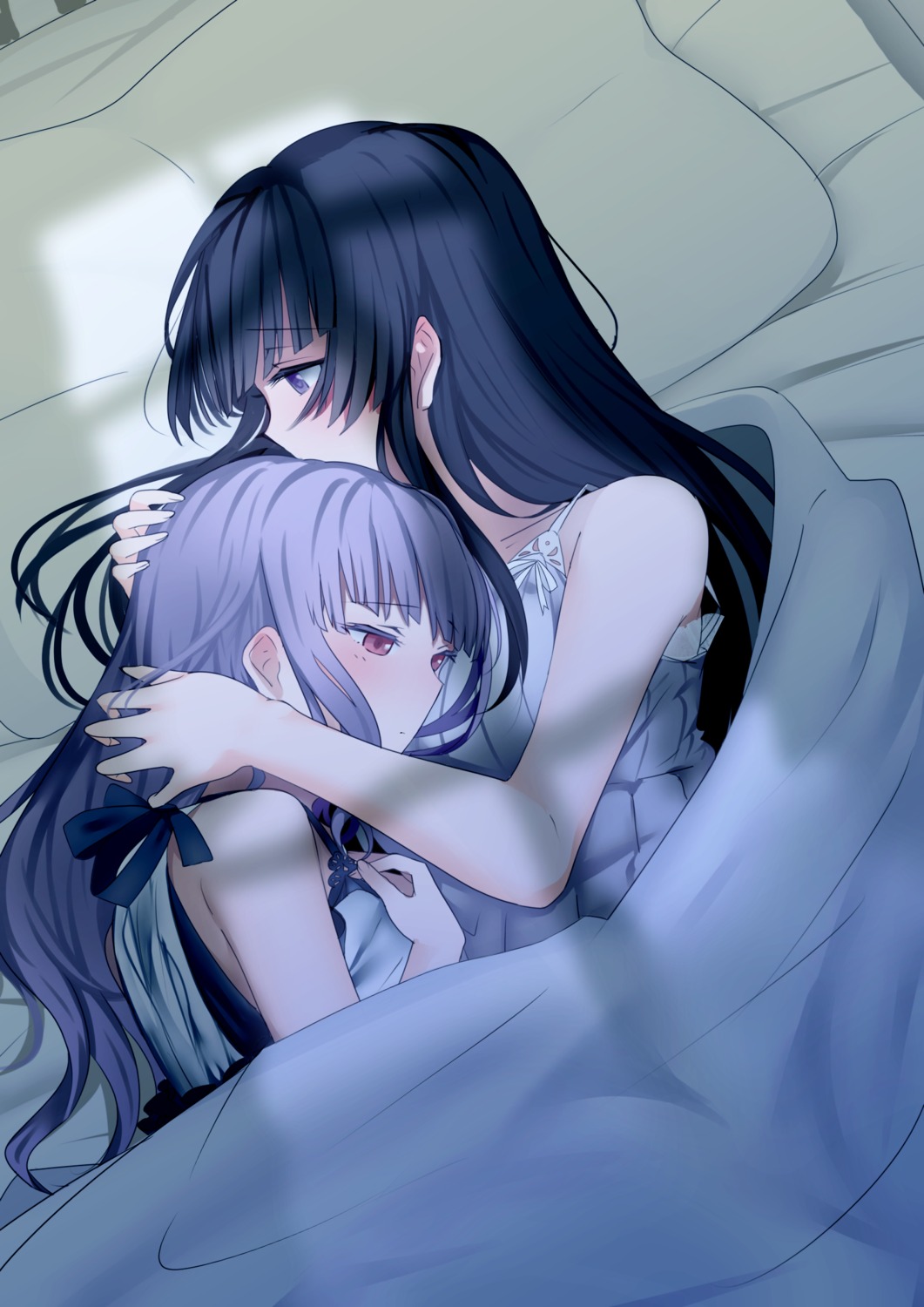 80mph bang_dream! lingerie sheets shirokane_rinko udagawa_ako yuri