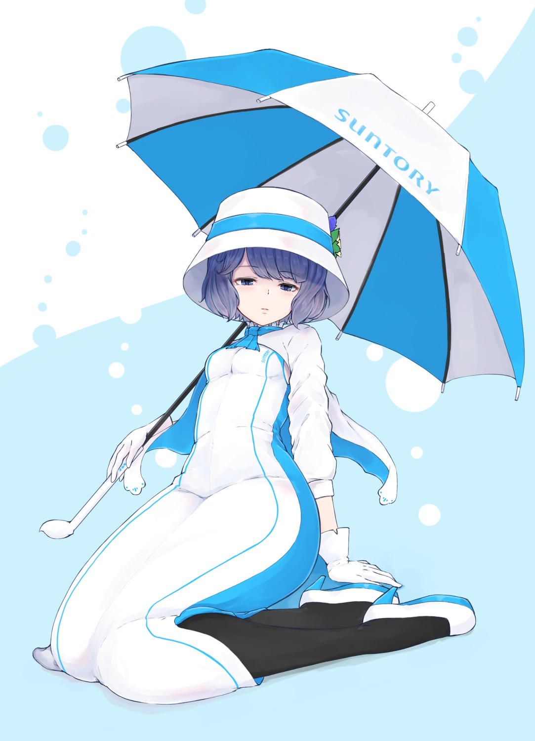 dress heels santori_nomu shouju_ling suntory umbrella