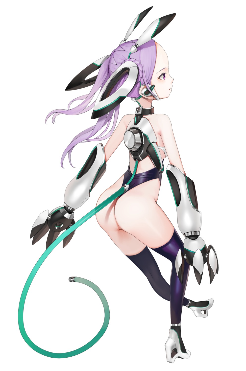 ass heels leotard mecha_musume no_bra sunga2usagi thighhighs